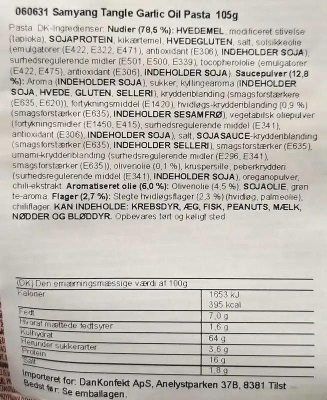 Samyang Tangle Knoblauch-Öl-Pasta 100 g