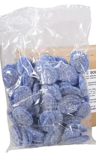 Sour Blue Raspberry, S-Mærke 500 gr