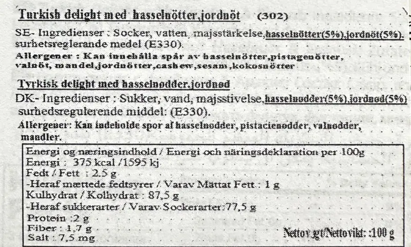 Turkish Delight Gaveboks, 4x100g