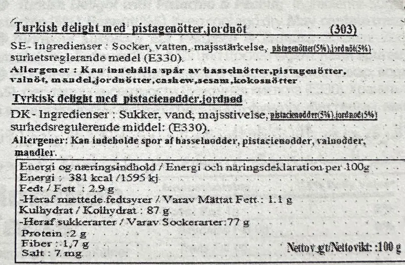 Turkish Delight Gaveboks, 4x100g