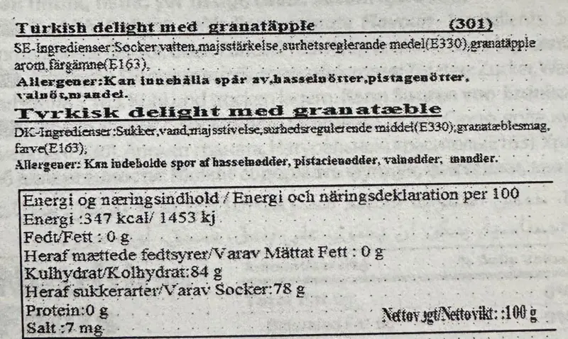 Turkish Delight Gaveboks, 4x100g