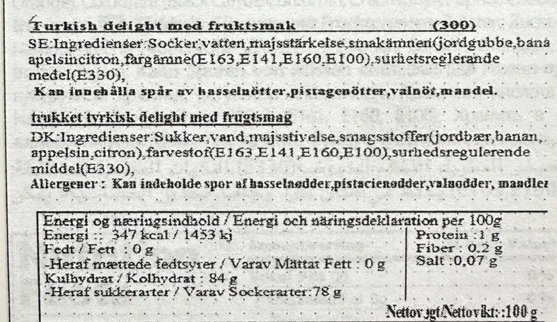 Turkish Delight Gaveboks, 4x100g