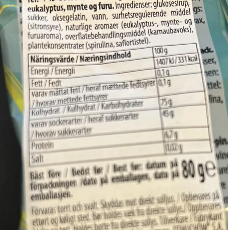 Mint & Fresh, Bebeto, 80 gr