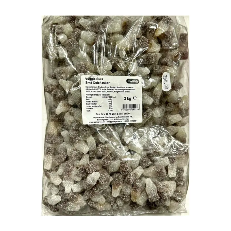 Sure små cola flasker, Matthijs Veggie, 2 kg
