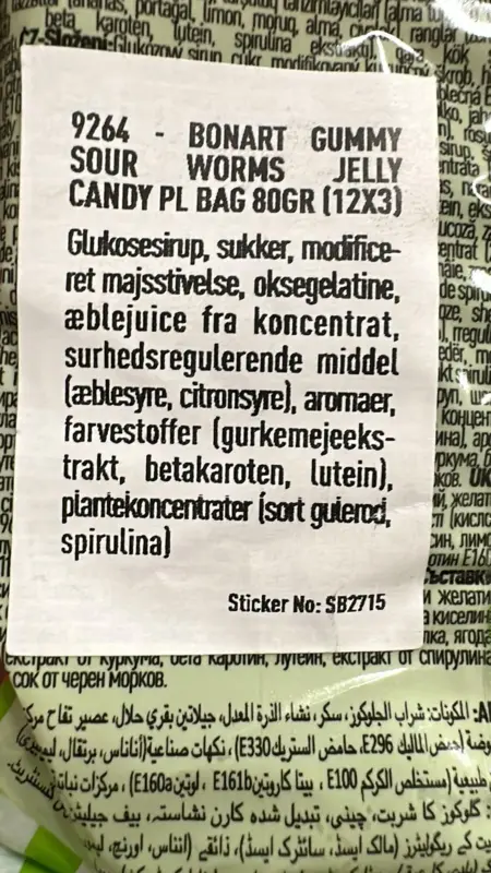 Sura maskar, bonart, 80g