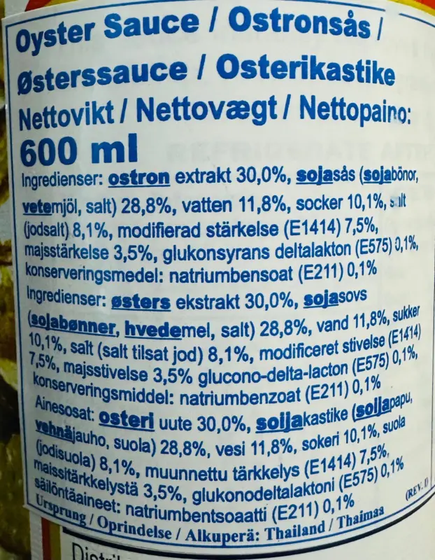 Østers sauce, Maekrua, 600ml