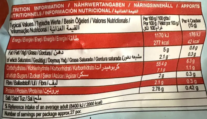 Crunchy Craqers fra Que, 250g (bedst før 05/2026)