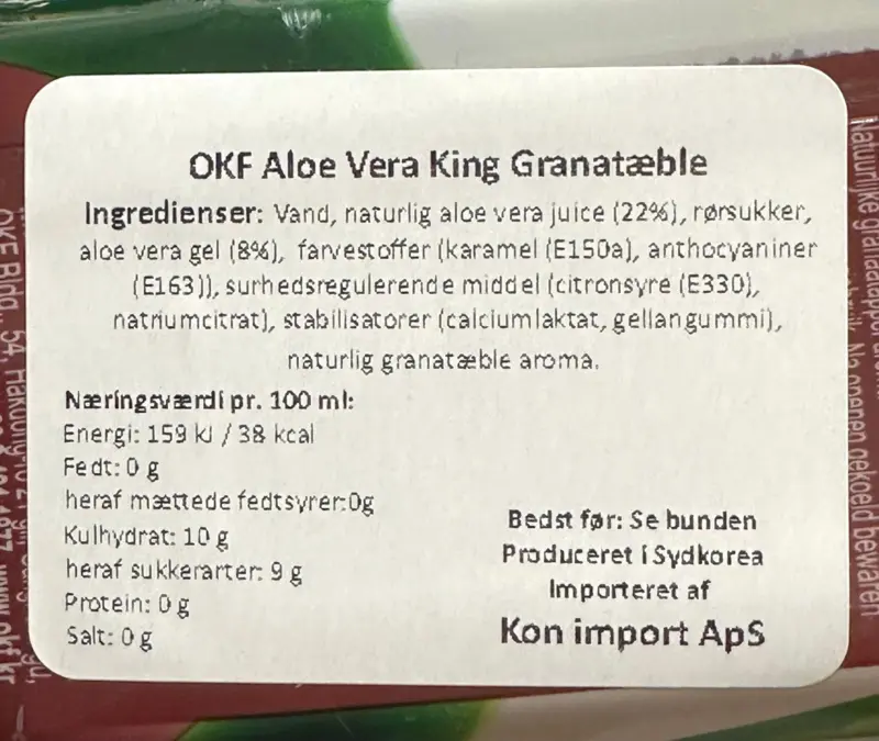 Aloe Vera King, Granatæble, 500ml