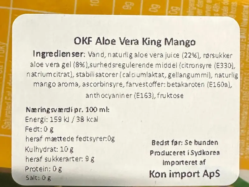 Aloe Vera King, Mango, 500ml