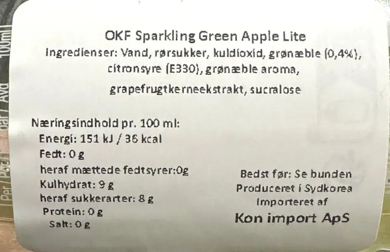 Kolsyrat grönt äpple, OKF, 350 ml