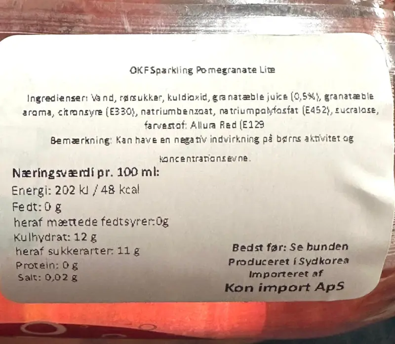 Sparkling granatäpple, OKF, 350ml