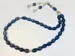 Teardrop Glas Tasbih mit Silberdetails 33 Perlen