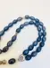 Teardrop Glas Tasbih mit Silberdetails 33 Perlen