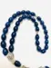 Teardrop Glas Tasbih mit Silberdetails 33 Perlen