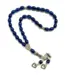 Teardrop Glas Tasbih mit Silberdetails 33 Perlen