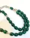 Teardrop Glas Tasbih mit Silberdetails 33 Perlen