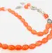 Teardrop Glas Tasbih mit Silberdetails 33 Perlen