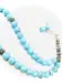 Marine Blue Glas Tasbih 33 Perlen