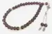 Granatapfelfarbenes Glas-Tasbih mit 33 Perlen