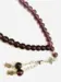 Granatapfelfarbenes Glas-Tasbih mit 33 Perlen