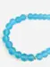 Frozen Blue Farvet Glas Tasbih mit 33 Perlen