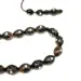 Sort/brun håndlavet luksus tasbih med sølv design, 33 perler
