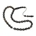 Sort/brun håndlavet luksus tasbih med sølv design, 33 perler