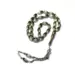 Tasbih i metal i mandellformet perler, 33 perler