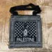 Håndlavet Palæstina Muletaske med lynlås - Sort/hvid