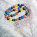 Sultan Tasbih mit verschiedenfarbigen Achatsteinen, 33 Perlen