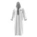 Hvid thobe med hætte