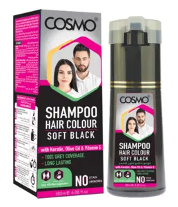 Hårfarve Shampoo - Sort, Cosmo 180ml