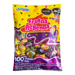 Frutas Rellenas - Frugt Bolcher med fyld, Americandy 360g