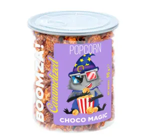 Karamelliseret Popcorn med Chokolade, Boomza 90g.