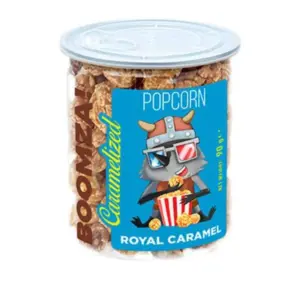 Karamelliseret Popcorn med Royal Karamel, Boomza 90g.