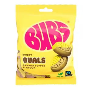 Banana Toffee Sweet Ovals, Bubs 90g