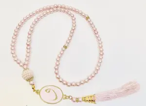 Perle Tasbih Lyserød, 99 perler