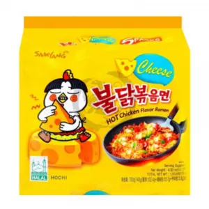 Buldak Nudler hot chicken cheese, 5 packs