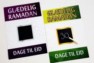 Glædelig Ramadan nedtællings plakat