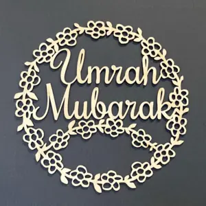 Umrah mubarak blomsterkrans træpynt