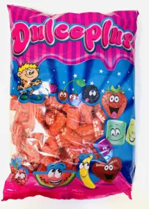 Strawberry Sour Bricks Dulceplus 1 kg (bedst før 9-2025)