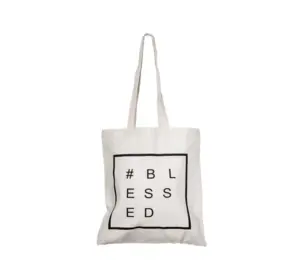 Blessed, dekorativ stof mulepose (25 kr doneres til Palæstina)