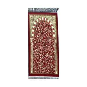 Mihrab bedetæppe til børn, bordeaux, ekstra tynd