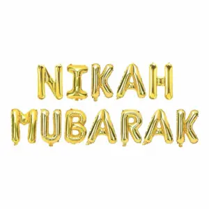Nikah Mubarak folie balloner i guld