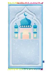 Blåt Børne Bedetæppe Ekstra Foamy