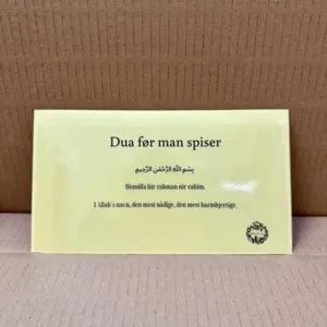 Dua før man spiser klistermærke