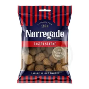 Nørregade Ekstra Stærke, Lakrids, 100g (bedst før 31/3-2026)