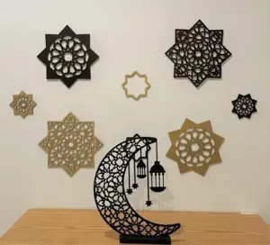 Stor Træ Lanterne (sort farve) kun 1 stk