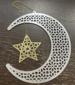 Måne I Sølv Og Guld M. Vedhæng