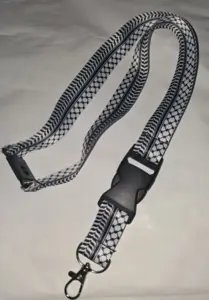 Palestine Nøglesnor -hvid og sort